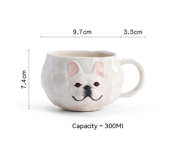 Handmade Ceramic French Bulldog Mug Original Design