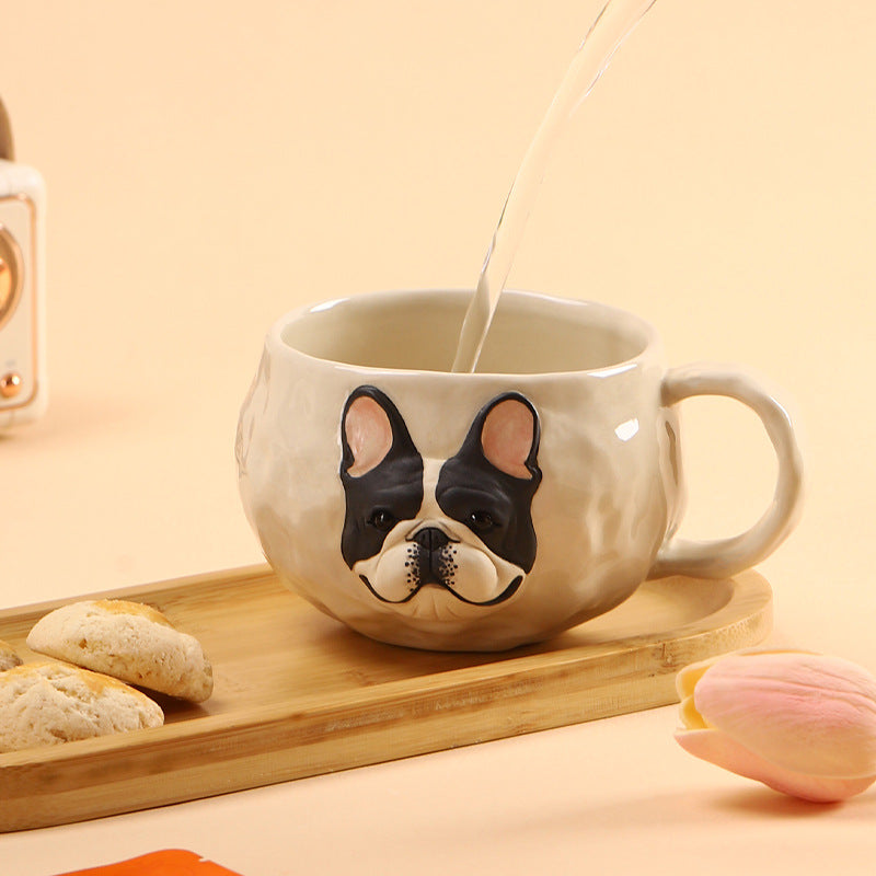 Handmade Ceramic French Bulldog Mug Original Design