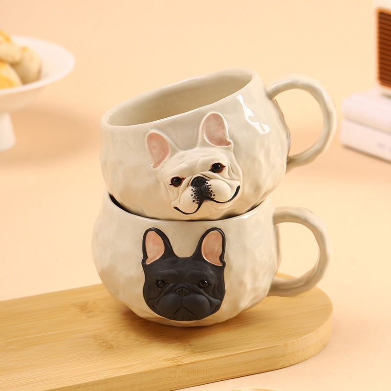 Handmade Ceramic French Bulldog Mug Original Design