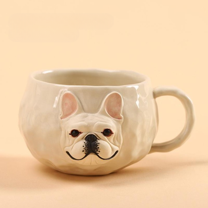Handmade Ceramic French Bulldog Mug Original Design