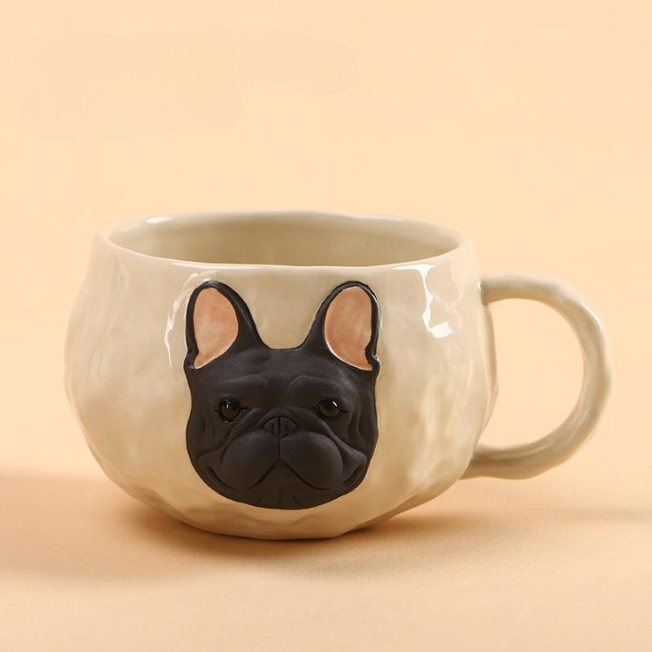 Handmade Ceramic French Bulldog Mug Original Design