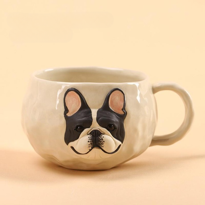 Handmade Ceramic French Bulldog Mug Original Design